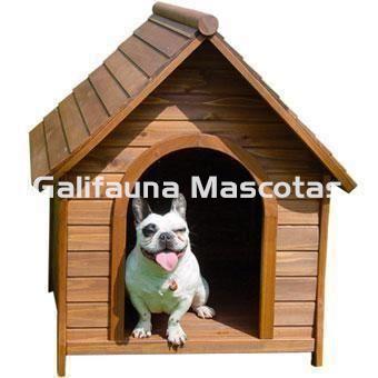 Caseta de madera natural para perro L78 x F89 x A85 Cms. - Imagen 3