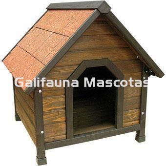 Caseta madera con techo impermeable para perro L78 x F88 x A81 Cms. - Imagen 2