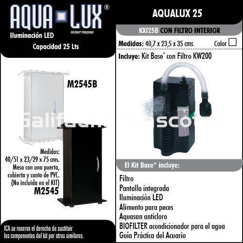 Kit Acuario Aqua-Lux 25 litros. Filtro interior - Imagen 3