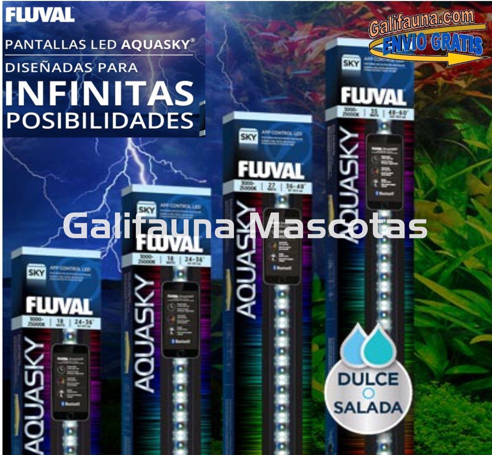 PANTALLA LED BLUETOOTH FLUVAL AQUASKY LED. Conexión APP Fluval y Brazos extensibles. - Imagen 1