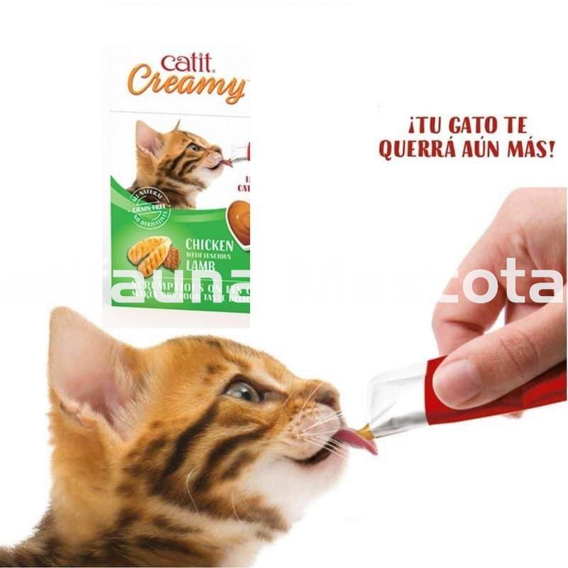 Snack CATIT CREAMY SNACK CREMOSO de POLLO Y CORDERO. - Imagen 1