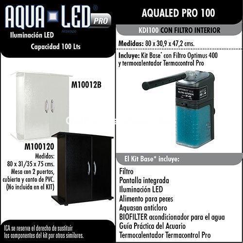 Acuario kit 100 Litros. Con luz azul. Efecto luz de luna. - Imagen 3