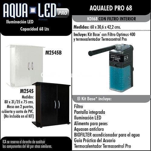 Acuario kit  68 Litros. Con luz azul. Efecto luz de luna. - Imagen 4