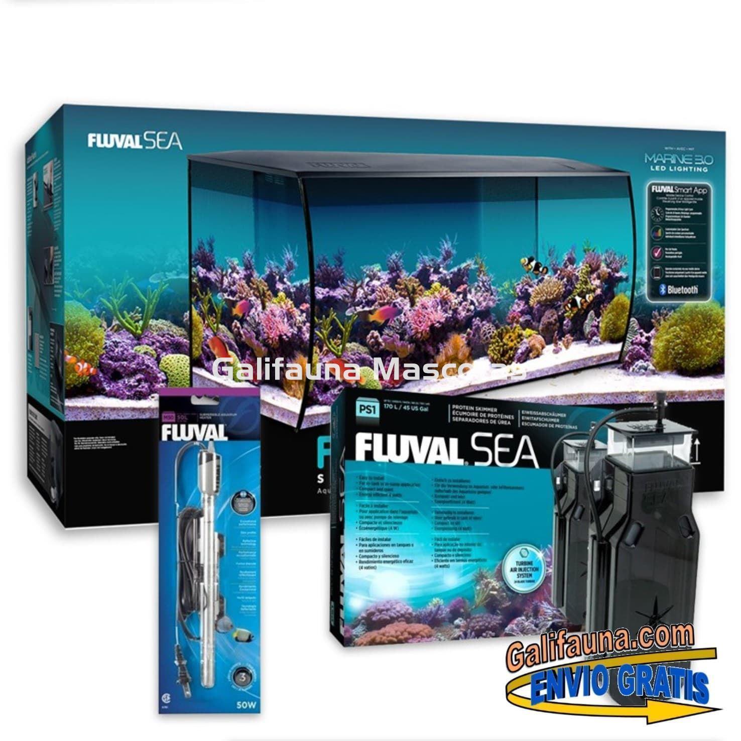 Acuario MARINO FLUVAL FLEX 123 litros + SKIMMER + CALENTADOR. - Imagen 1