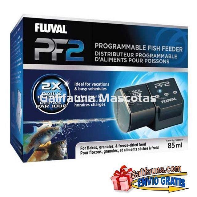 ALIMENTADOR PROGRAMABLE PARA PECES FLUVAL PF2. Comedero automático para acuarios. - Imagen 2