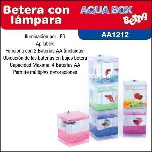 Betera / pecera Aqua Box AA1212. Con luz de LED. 1,3 litros. - Imagen 2