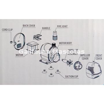 Bomba de agua 2000 l/h Bomba sumergible. - Imagen 2