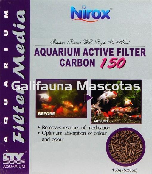 Carbón activo granulado para acuarios Nirox. En malla de tela. - Imagen 1