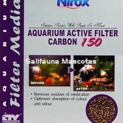 Carbón activo granulado para acuarios Nirox. En malla de tela. - Imagen 1