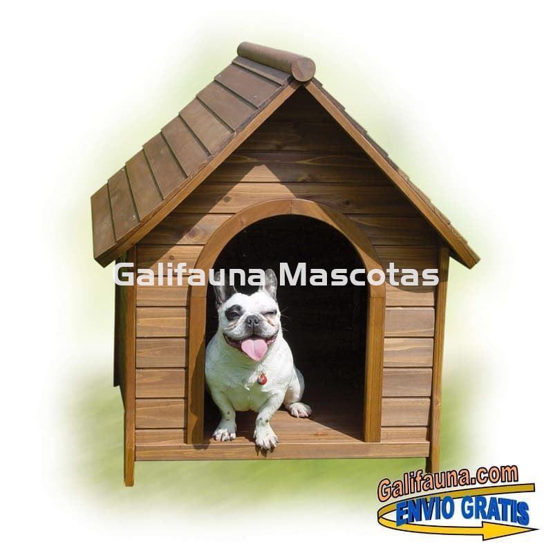 Caseta de madera natural para perro L82 x F106 x A 95 Cms. - Imagen 1