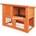 Caseta de madera para conejo duplex. 91x45x80. - Imagen 1