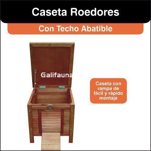 Caseta de madera para conejos "CUBO" 42x50x43 - Imagen 2