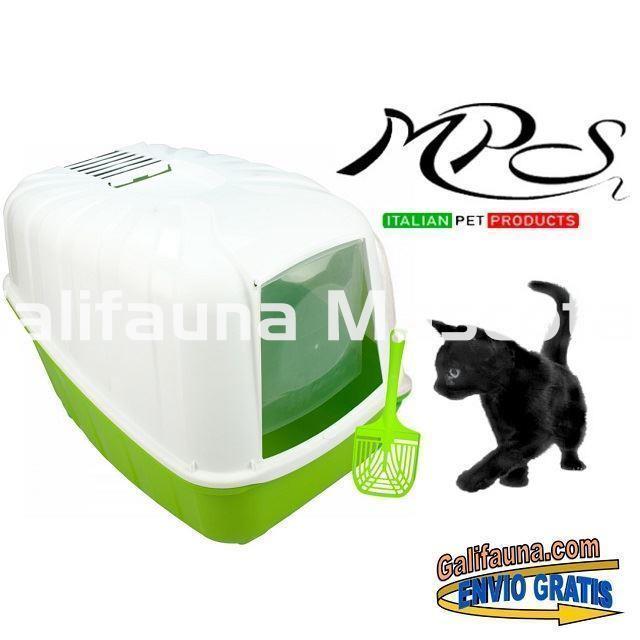 Caseta higiénica para gato. Arenero cerrado con filtro y pala recogedora. - Imagen 1