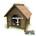 Caseta madera con techo impermeable para perro L72 x F76 x A72 Cms. - Imagen 1