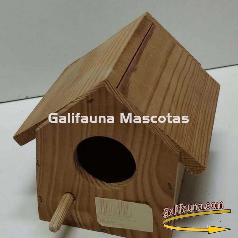 Casita NIDO de madera modelo Para pequeños pájaros. Con tapa abatible. Compra Inteligente.