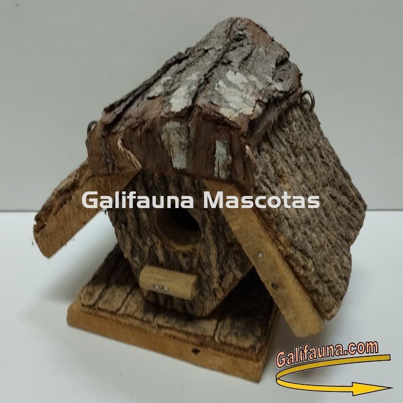 Casita NIDO de madera modelo Rustico. Para pequeños pájaros. - Imagen 2