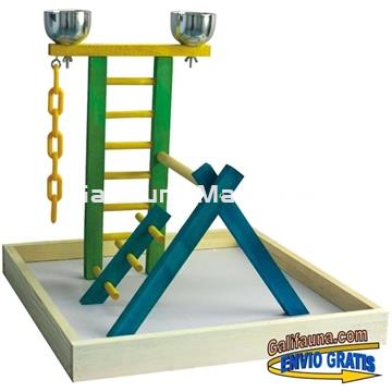 Centro de entrenamiento  y juegos. Gimnasio gigante para pájaros 45 cm. - Imagen 2