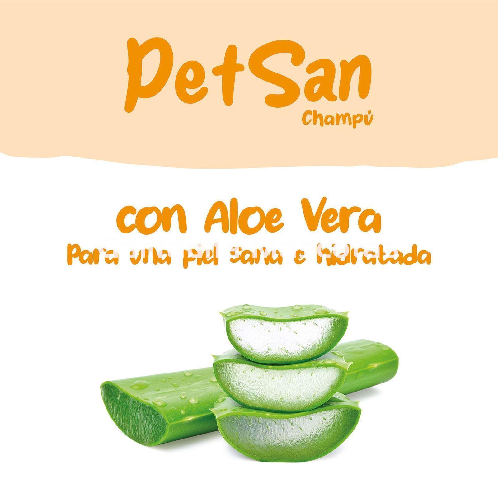 Champú antilágrimas con Aloe Vera para perros y gatos PetSan - Imagen 5