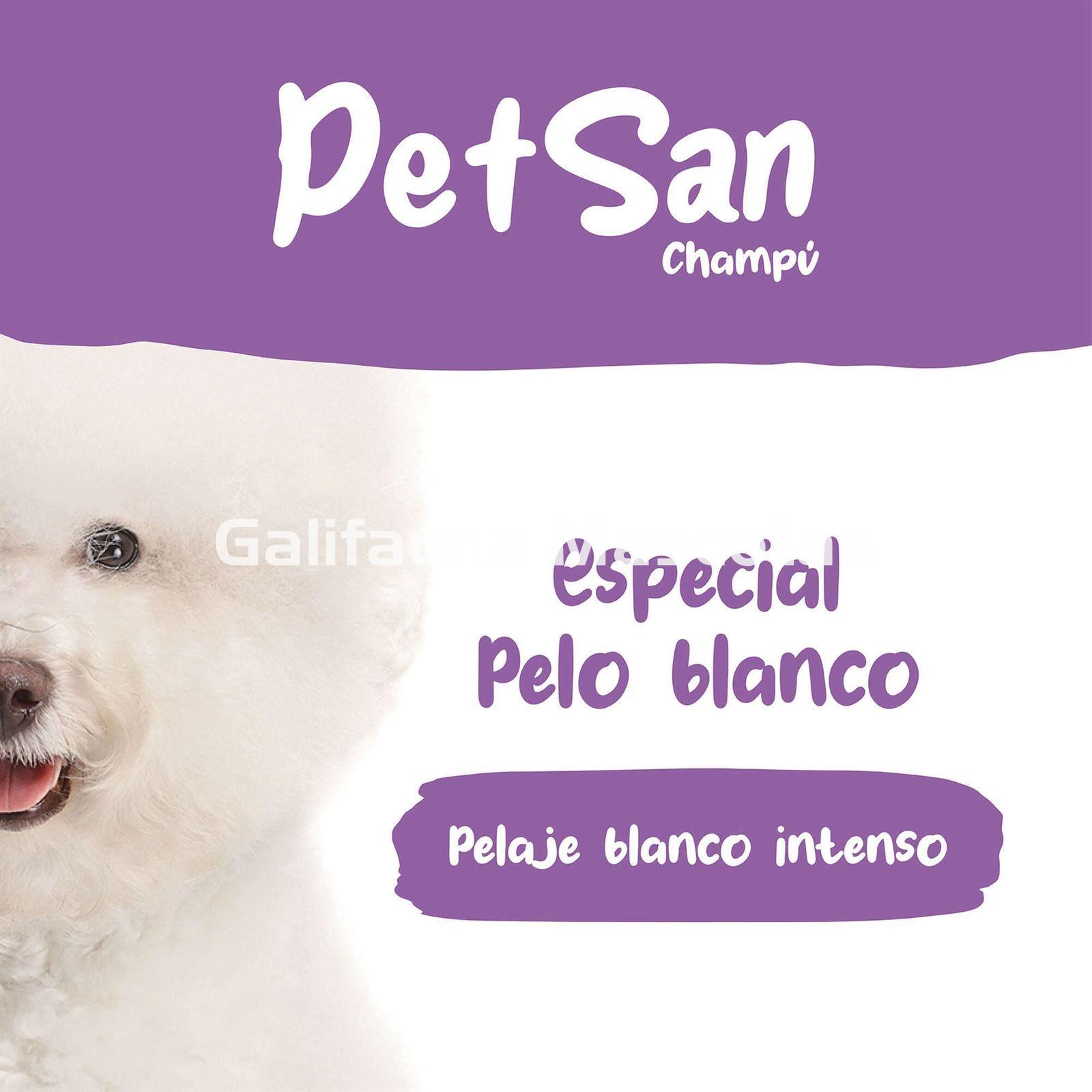 Champú especial pelo blanco con Aloe Vera para perros PetSan - Imagen 4