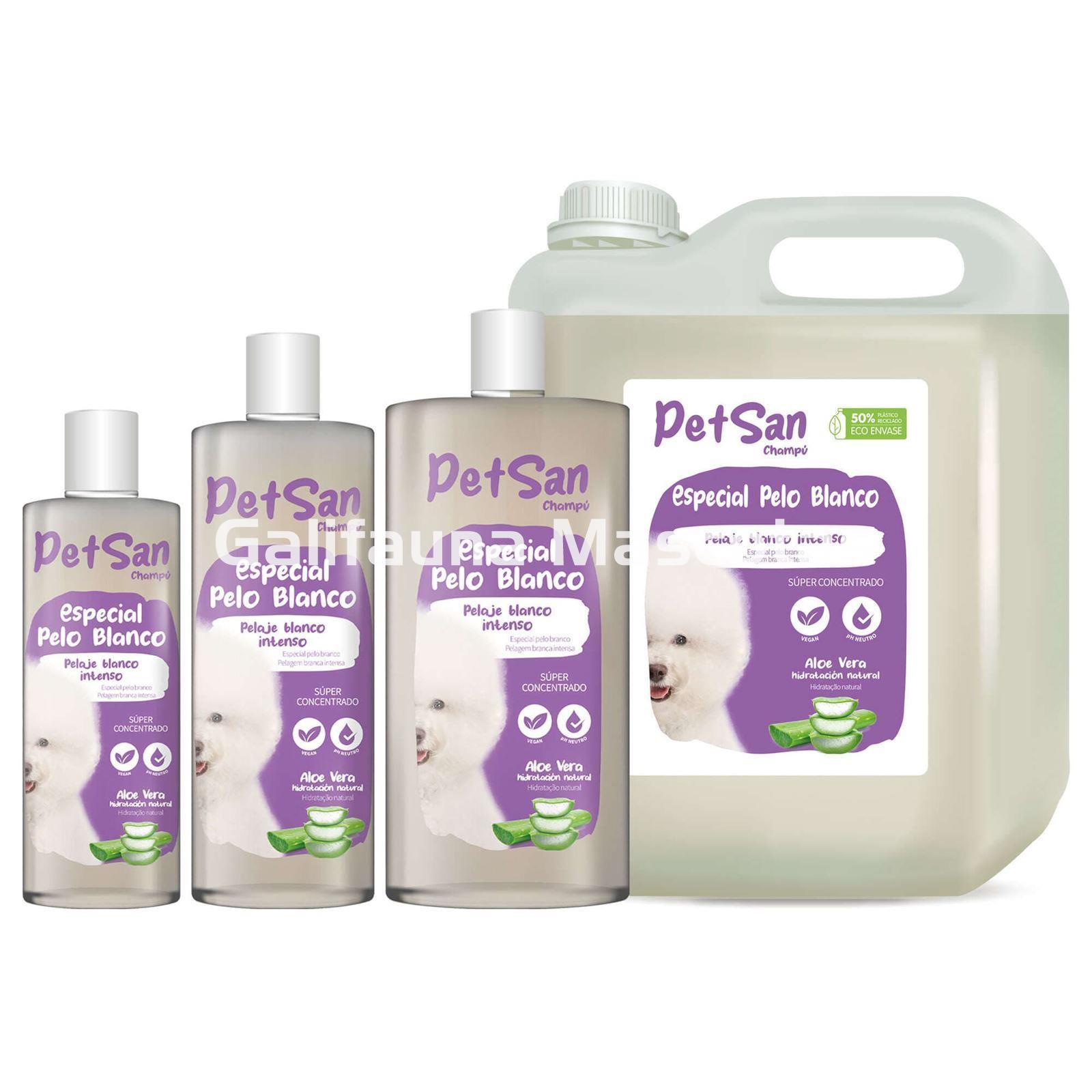 Champú especial pelo blanco con Aloe Vera para perros PetSan - Imagen 5