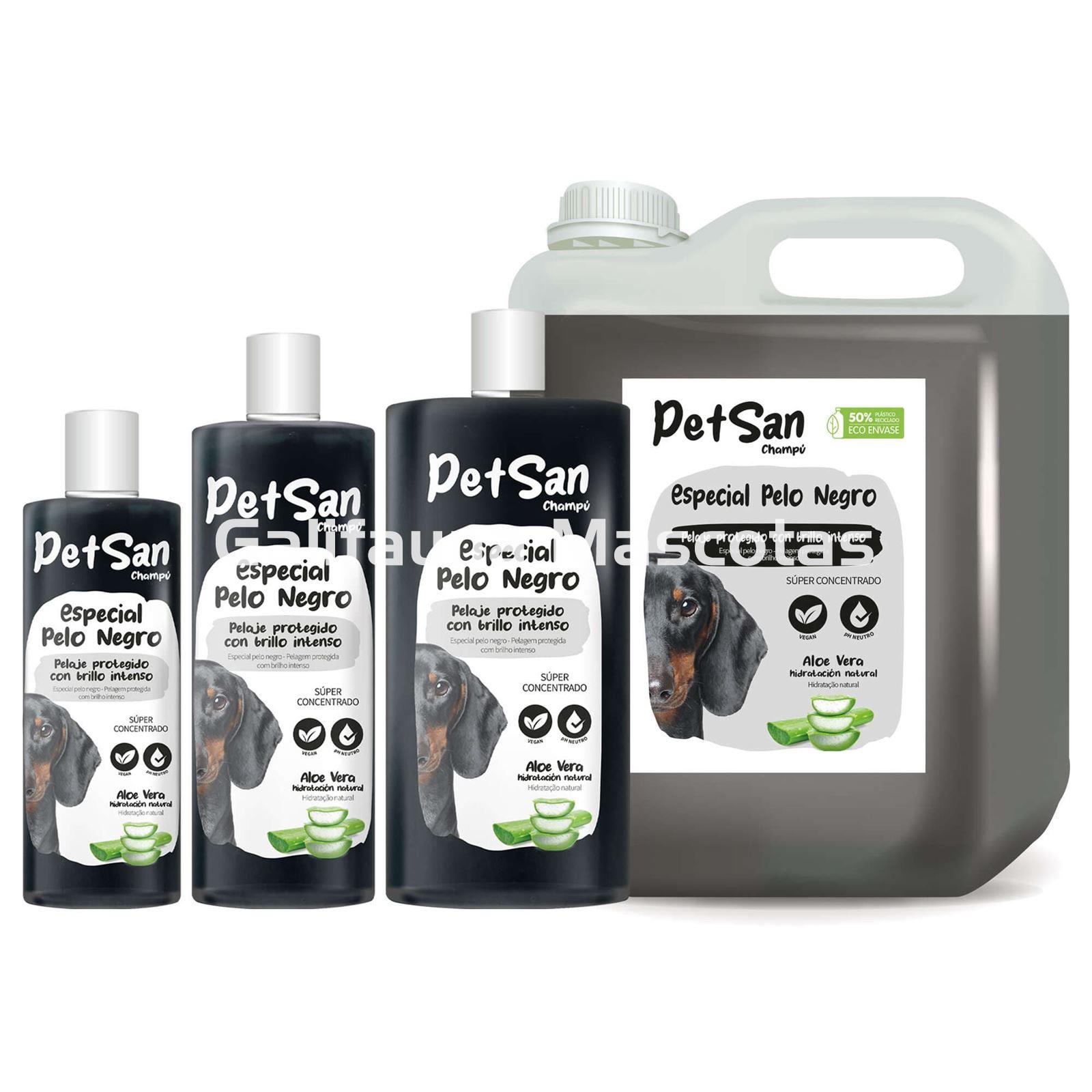 Champú especial pelo negro con Aloe Vera para perros PetSan - Imagen 5