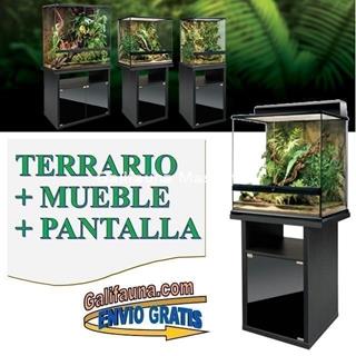 COMBO Pro Terrarium + Mesa + Sistema de iluminación. 60x45 cm en varias alturas. - Imagen 1