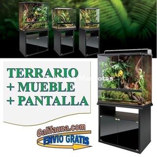 COMBO Pro Terrarium + Mesa + Sistema de iluminación. 90x45 cm en varias alturas. - Imagen 1