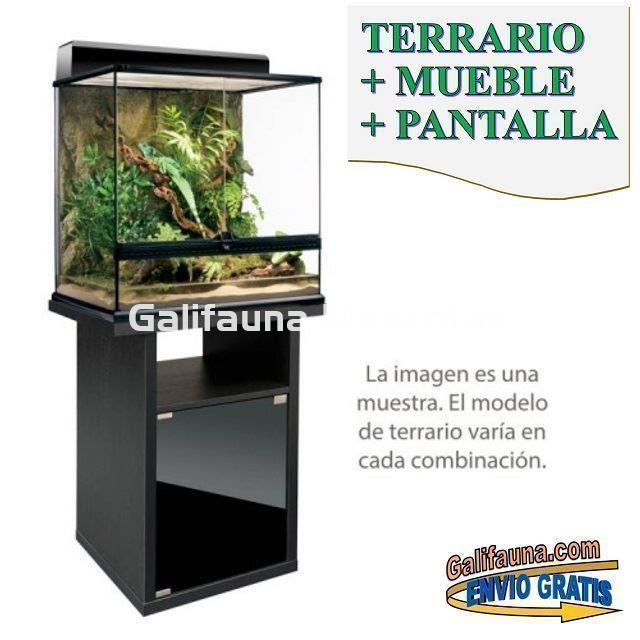 COMBO Terrario + Mesa + Sistema de iluminación. 60x45 cm en varias alturas. - Imagen 2