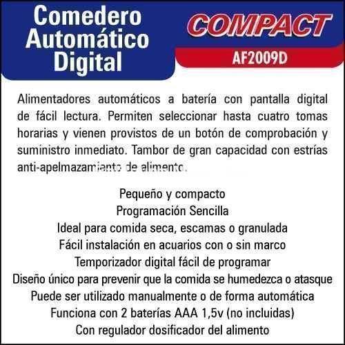 Comedero automatico NUTRAMATIC COMPACT. 4 tomas diarias. - Imagen 2