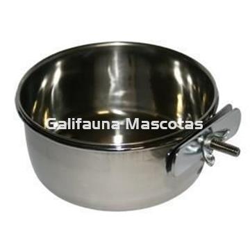 Comedero metalinox para roedores 600 ml. con tornillo. - Imagen 1