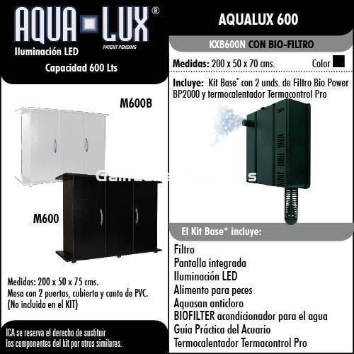 CONJUNTO Kit Acuario Aqua-Lux 600 litros + Mesa M600 - Imagen 5