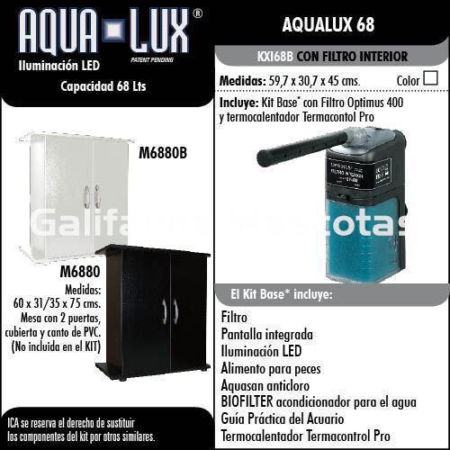 CONJUNTO Kit Acuario Aqua-Lux 68 litros + MESA M6880 - Imagen 4