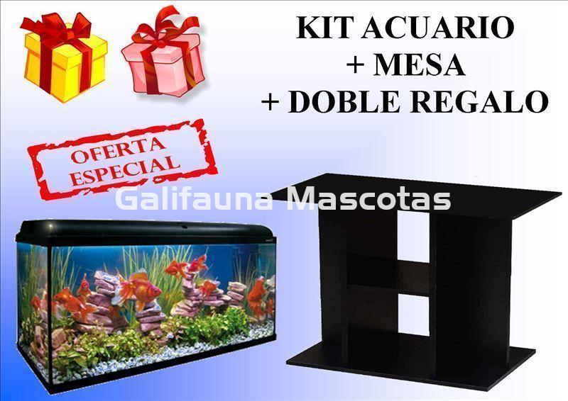 CONJUNTO KIT AQUALIGHT 130 litros + MESA + DOBLE REGALO. - Imagen 1