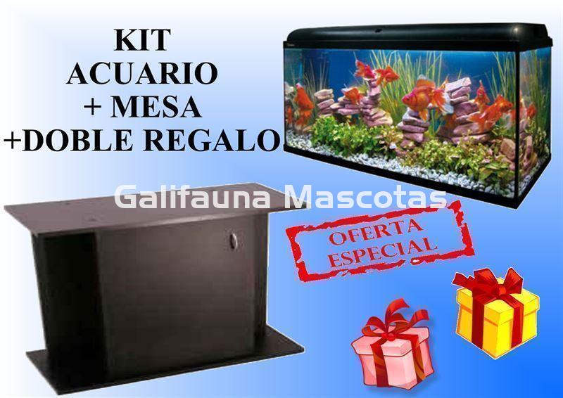 CONJUNTO KIT AQUALIGHT 240 litros + MESA + DOBLE REGALO. - Imagen 1