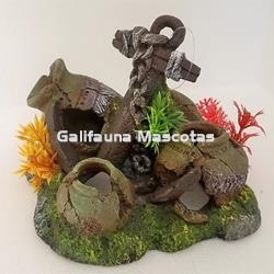 Decoración Ancla con Anforas rotas Grande. - Imagen 1