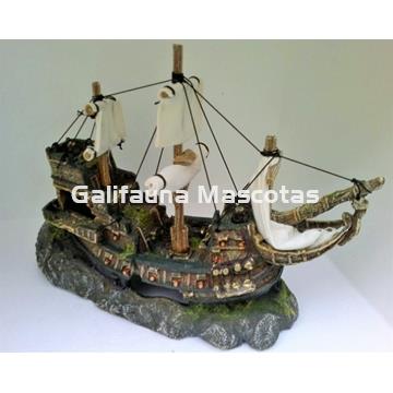 Decoración Carabela del descubrimiento grande. 33x13x23 cm - Imagen 1