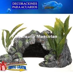 Decoración cueva Polinesia en varios tamaños. Adorno para acuario. - Imagen 1