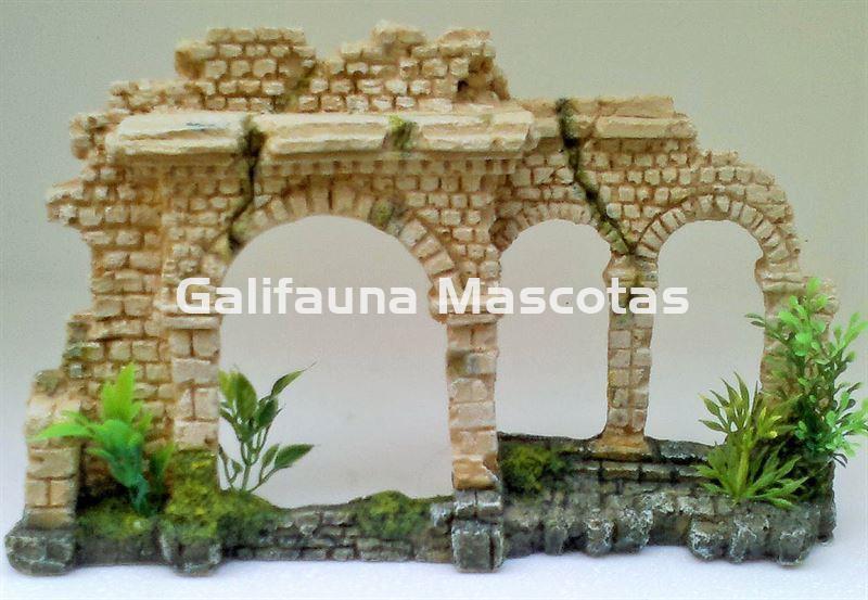 Decoración ruinas romanas triple arco. 25x6,5x15 cm - Imagen 1