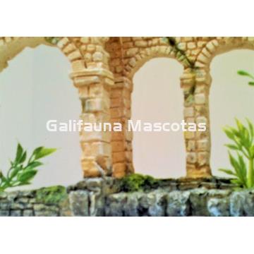 Decoración ruinas romanas triple arco. 25x6,5x15 cm - Imagen 2