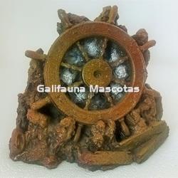 Decoración Timón sobre roca grande. - Imagen 2