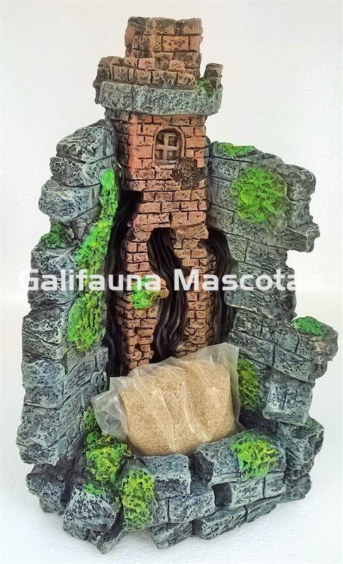 Decoración Torre en ruinas con Fuente de arena. - Imagen 1