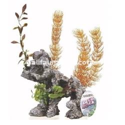 DOBLE Decoración GIGANTE rocas con plantas.  Ornamento especial para acuarios grandes. - Imagen 2