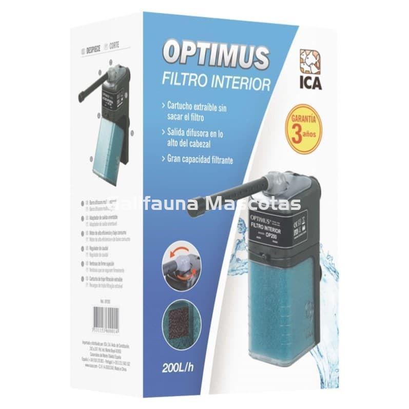 Filtro interior Optimus OP200. Caudal 50-200Lts/h 113x65x162mm - Imagen 3