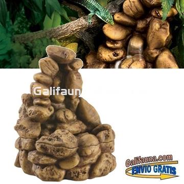 Fuente Cascada - bebedero PEBBLE para terrarios. Decoración útil. - Imagen 1