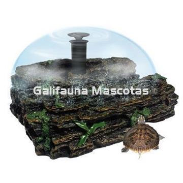 Isla fuente para Tortuguera con fuente y bomba filtrante. - Imagen 1
