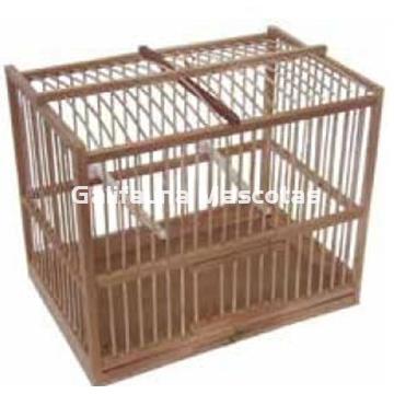 Jaula artesanal en madera y alambre. Modelo jaula. - Imagen 1