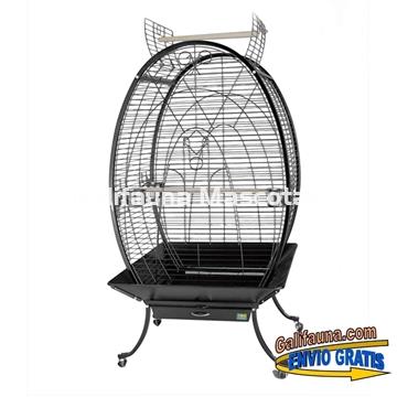 Jaula grande para pajaros ovalada. Jaulon para Loros. - Imagen 1