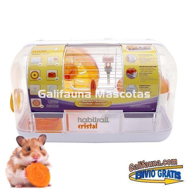 JAULA HABITRAIL CRISTAL para hamsters, jerbos y otros pequeños roedores. - Imagen 2