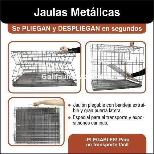 Jaula metalica para perro plegable. 92x61x64. Ideal transporte y exposiciones caninas. - Imagen 2