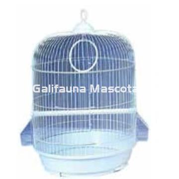 Jaula para pajaros redonda blanca. 33 x 53 cm - Imagen 1